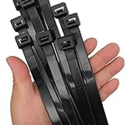 Long Zip Ties 24 inch, Extra Wide Large Zip Ties Heavy Duty with 250 lbs, Long Big Industrial Wire Ties, Thick Black Cable Tie for Outdoor,12 PCS-image-68