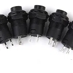 STYLEHEAVEN 20pcs 12V Car Boat Dash Locking Latching Off-ON Push Button Switch Black 12mm-image-59