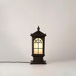 Whispering Homes | Pacifica Brown Outdoor Gate Light | Modern Pillar Mount Lamp with Matte Black Finish & Frosted Glass | Security Lighting for Garden Entrance, Driveway Pillars & Pathway-picture-18