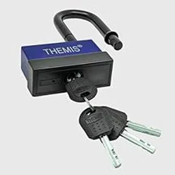 Heavy-Duty Padlock 65 MM Lock and 3 Keys Hardened Copper Cylinder Themis Long Shackle Padlock Security Lock for Garage, Door, Shutter, Gates-picture-13