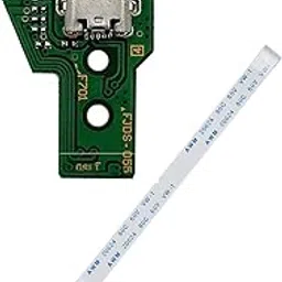 TCOS TECH PS4 Controller USB Charging Port Charger Socket Board JDS-055 JDS-050 with 12 Pin Power Switch Flex Eject Ribbon Cable for Sony PlayStation 4 PS4 DualShock 4 5th Gen Controller-image-6