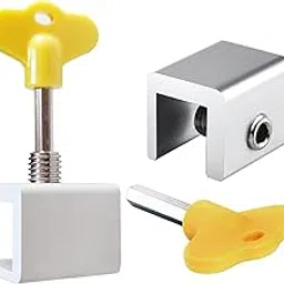Sliding Window Locks - Adjustable Security Lock Stoppers with Key for Vertical and Horizontal Slide Windows - Childproof Safety Clamps (8pcs)-picture-10