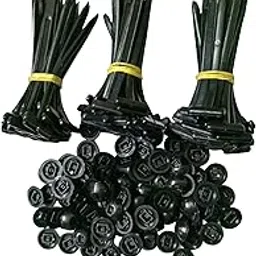 ATORSE Multifunctional Cable Tie Buckle Push Mount Cable Fender Liner Retainer Pins 100PCS-picture-25