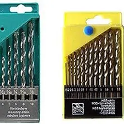 Drill Bit Set NTR-887 13 Pieces for Wood, Malleable Iron, Aluminium, Plastic & Masonry Drill Bit Set 5 Pcs for Concrete and Brick Wall Drilling | Drill bit Set for Metal |Drill bit Set hex Shank-image-38