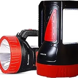 Robustt Dual LED Search Light Cum emergency light with long range upto 1 km|75 watt|ABS Plastic Material|Long Range Portable water resistant & Shock Proof Rechargeable High Brightness LED Kisan Torch Light with Charging Plug (Assorted Color) Design -1-picture-16