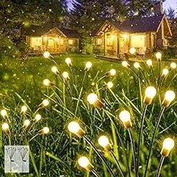 SKYBUCKET Garden Solar 8 LED Bulb Light Outdoor Waterproof Decorative Pathway Lamp, Energy Saving Solar Powered Landscape Lighting Set of 2 for Garden & Yard Decor-image-52