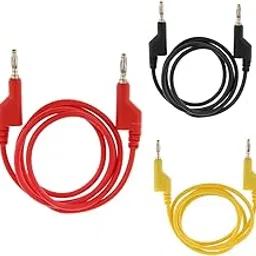 FABLOFT Copper 25A Stackable 4mm Banana Plug Multimeter Test Cable Lead Cord Yellow1x Dual Banana Plug Cable Coax. Cables & Connectors Parts & Accessories | Radio Communication |Consumer Electronics-image-32