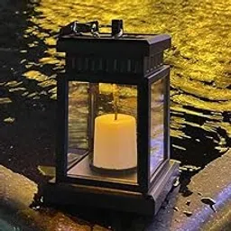 Zyvola Outdoor Solar LED Hanging Lantern - Flickering Candlelight for Pathway, Yard, Garden D√©cor-image-85