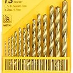 MAF 13Pcs HSS Drill Bit Set/High Speed Steel Twist Drill Bit Tool Set for Drilling Wood, Aluminium, Plastic, Wall (1.5-6.5mm)-image-62