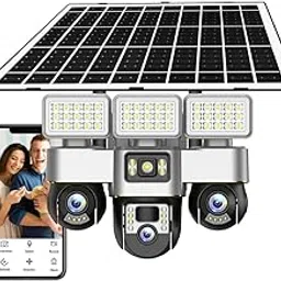 MAYUMI 4G CCTV Camera 12MP Solar-Powered Security Camera with LED Floodlights, Triple PTZ Cameras, Smartphone App Control, Night Vision-picture-28
