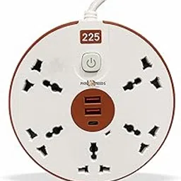 Pick Ur Needs 8-in-1 Power Extension Board | 2500W High Power Multi Plug with 5 AC Outlets, 2 USB-A & 1 Type-C Port | Universal Socket Cord with Switch-image-14