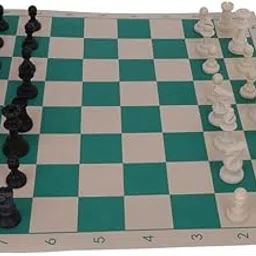 ATORSE Toy Portable Travel Chess Set Roll Up Mat in Tube Shaped Box Shoulder Strap M-Toys & Hobbies-Games-Chess-Contemporary Chess-image-59