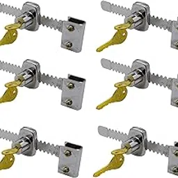 RAB Glass Lock Iron for Glass Door Pack Of 6 (Lock Glass, with 2 Antique Key) (21699)-picture-26
