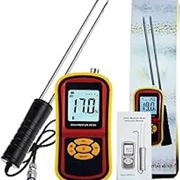 Real Instruments GM640 Portable Digital Grain Moisture Meter With Measuring Probe LCD Display Tester For Corn Wheat Rice Bean Wheat Hygrometer-image-93