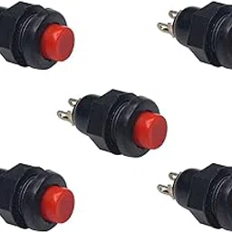 Momentary push to On Heavy duty button Red color horns types switches pack of 5pcs-picture-34