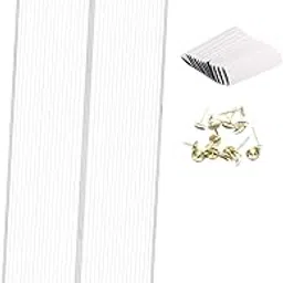 Merishopp Magnetic Door Curtain Heavy Duty Entry Door Screen for Hotel Balcony Bedroom 90x210cm White|1 Door Curtain| Curtains Drapes & Valances| Window Treatments & Hardware-picture-11
