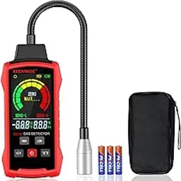 KeenWise Natural Gas Detector, Gas Leak Detector with Audible & Visual Alarms, Gas Concentration Display, Locating Propane, Natural Gas, Combustible Gas Leak for Home and RV (Includes 3 Batteries)-image-11