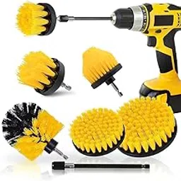 VIRADHAM 5 Pack Drill Brush Power Scrubber Kit with Extension – Heavy Duty Cleaning Brushes for Bathroom, Toilet, Tile, Grout, Carpet, Floor, Car Wheels & Kitchen-image-87