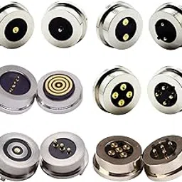 1 Pair Round Magnetic Connectors 1 Pin/2 Pin/3 Pin/4 Pin/5 Pin/Magnetic Pogo Pin Connector 12V 3A DC Male + Female Spring Loading Magnet Pogo Pin Charging Connector-image-22