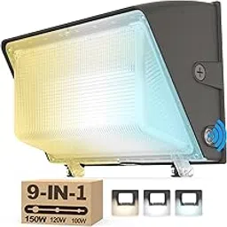 150W LED Wall Pack 120W 100W Tunable, 3 Color Switchable 22500LM (Eqv. 1000W MH), Outdoor Wall Pack LED Light with Photocell, 100-277V LED Wall Pack Light for Parking Lots,Warehouses, ETL Listed-picture-12