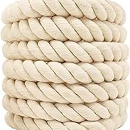 VNQ Strong Cotton Rope 1 Inch Natural Thick Rope for Decor, Hanging, ETC Heavy Duty Rope Multi Purpose Use (5 feet)-picture-10