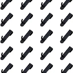 ATORSE 20x Gridwall Hooks Organize Tools Pegboard Hook for Workbench Camping Hiking Black-picture-15