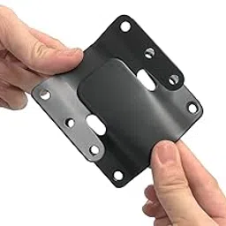 UNIQUELLA 2 Pcs Sofa Connectors Big Size Furniture Jointer Metal Bracket Sofa Interlocking Socket Black 12 Screw Included.-image-6