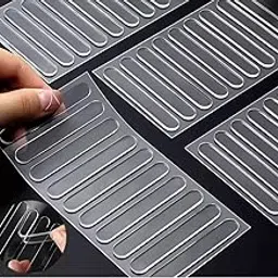 Fancy Product 10 Pcs Silicone Strip Soft Wall Protector from Sofa, Self Adhesive Rubber Bumper Strip, Cabinet Door Bumpers, Furniture Crash Pads, Wall Shield Bumper Guard for Bumpers Stopper Silencer-image-63