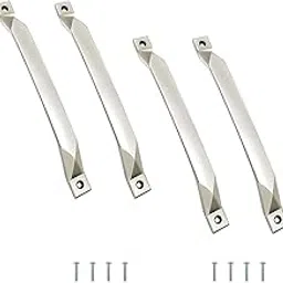 VOLO Silver Satin Cabinet/Wardrobe Door Handles/Cupboard Drawer Pull Handle/Kitchen Drawer Pulls, Silver Stain Finish (Handle R- 214) (4, 224MM)-picture-17