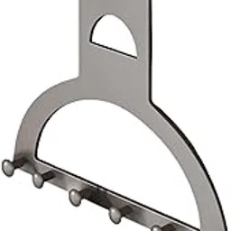 TRENDIVIBE Over The Door Hook Multiuse Lightweight Towel Hanger for Office Bedroom Bags Gray-image-27
