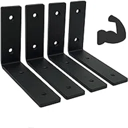 VDR 6"x4" Heavy Duty and Thick Shelf Bracket, Wall Bracket L Shape, Wall Angle Bracket, Brackets for Shelves, Metal Shelf Bracket, Iron Shelf Bracket, Antique Wall Bracket, Powder Coated, Size 6x4-image-59