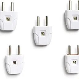 6A 2 Pin Plastic Plug Top 240V Royal Male Plug for Fan Table, Mixers, Electric Choppers, Lights, LEDs, Air Coolers, etc. (7 cm, 3.5 cm, 2 cm) (Royal-2 Pin, 5.00)-image-14