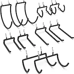 HUHOLE Pegboard Drill Holder, Peg Board Tool Utility Hooks, 10 Pack Heavy Duty Pegboard Tool Holder for Power Tools, Drill, Hammer, Cord, Fit for 1/4" Pegboard-picture-27