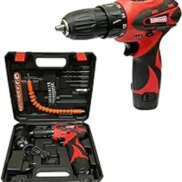 Inditrust Dumdaar new 12V Cordless Drill Screwdriver tool Kit - 25pcs, Two-Speed, Compact and Powerful - 1350 RPM - Reversible switch Multi-Torque Clutch, 10mm Keyless Chuck-image-32