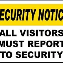 UV printed Waterproof Sign Foam Board |Security Notice All Visitors Must Report to Security | Double side tape|SIZE: 160mm X 100mm-picture-10