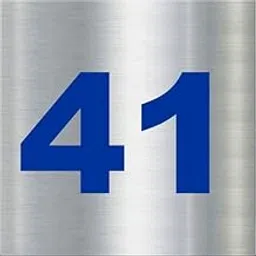 Number Plate 41 Room, Door No,Rack Numbers Warehouse, Steel Brushed Type Color Steel Plate with PVC Waterproof Blue Sticker | Wall Stickers-image-71
