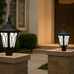 kinis Classic Waterproof Post Light for Gate and Garden Pillars | Decorative Outdoor Post Light for Home Entrance | Pillar Lights for Garden, Patio, Boundreis or Entryway (Pack of2, Without Bulb)-image-47