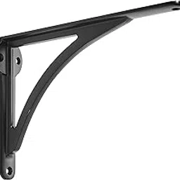 Khtumeware 100% Solid Brass Decorative Shelf Brackets, 10-inch Wall-Mounted Shelving Brackets, 2-Pack Matte Black Vintage Metal Shelf Bracket Victorian Wall Bracket.-picture-11