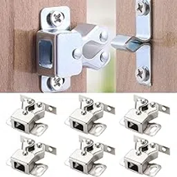 DEEGAAMART Pack of 3 Cabinet Door Locks Heavy Duty Stainless Steel Twist Latch, Cupboard Door Catch, Wardrobe, Bathroom Door Lock, Furniture Hardware for Cabinet Doors (Qty: 6) image 1