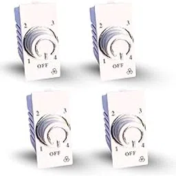 Gaxtar 4 Step Modular Fan Regulator (Pack of 4) | Round Knob Design | Compact Size 5cm x 2.6cm | Smooth Fan Speed Controller for Home, Office, Kitchen, Bedroom & Study Room-image-67