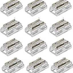 SNOOGG 12 Pack 8-in-1 LED Strip Connector, 5-10mm, 2Pin SMD/COB, IP20 Mono, Solderless Quick Connect, Beetle Clip X, Easy DIY Lighting Extension-image-95
