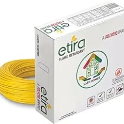 Etira 1sqmm 90M coil | Flame Retardant | 99.97% high purity copper | PVC insulated housewire [Yellow]-picture-18