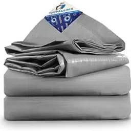 TUFFPAULIN 18FT X 24FT 80 GSM Silver Heavy Duty Tarpaulin Tirpal Tadpatri Tharpai Thadika, Extra Strong, Eyelets, UV Resistant, 100% Waterproof Virgin, 6 Layer MLCL 3D Rib Technology-1 No.-picture-17