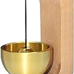 AKD MART Wooden Magnetic Door Bell Chime – Brass Shopkeeper Entry Alert for Small Doors, Wall Mount Classic Sound Bell, Decorative Vintage Doorbell for Home, Office & Store Use-image-3