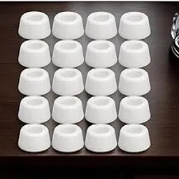 Infinite tech Heavy Quality Round Buffer/Furniture Pads/Feet Gliders/Sliders,Carpet Saver/Floor Protection for Chair Leg Caps Non Slip White Buffer with Mounting Screw Included Pack of 12-picture-16