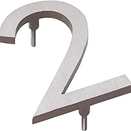 Montague Metal Products MHN-06-F-SD2-2 Solid Brushed Aluminum Modern Floating Address House Numbers, 6", Satin Nickel Powder Coated Sand Two-Tone-picture-25