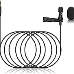 AMBLIC Dynamic 3.5mm Lapel Microphone Mic for Voice Recording, Singing, YouTube Video, PC, Interview | Compatible with All Smartphones-image-77