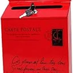ATORSE Creative Iron Mail/Letter/Post/Newspaper Holder Box Bright Red_Small Letters-picture-23