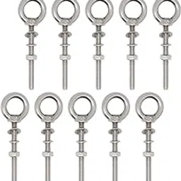 M4 Stainless Steel Eye Bolts with Nuts and Washers (10 pcs)-picture-18