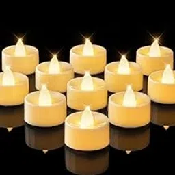 LED Tea Light Candles | Battery Operated Flameless Candles | Smokeless Unscented Decorative Acrylic Candles for Home, Party, Wedding, and Décor (Pack of 24)-picture-10